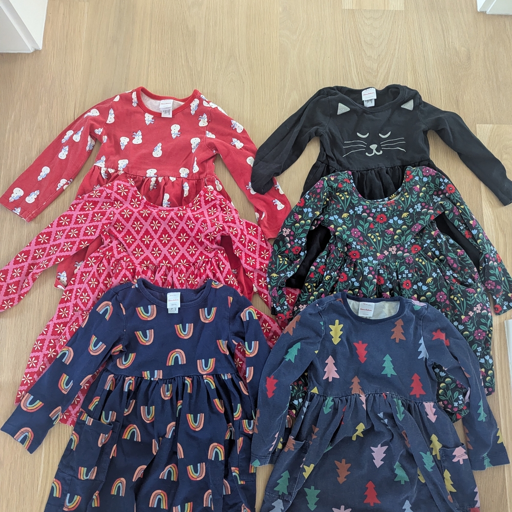 Lot Of 6 Dresses From Hanna Andersson Size 4T